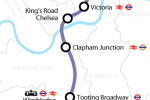 Section of the Crossrail 2 route passing through Tooting