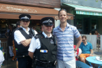 Dan recruits new neighbourhood watch members at Ritheron Rd festival