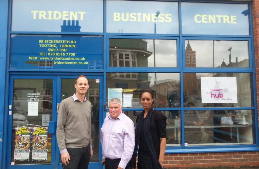 Dan Watkins visits Business Launchpad at the Trident Centre in Tooting