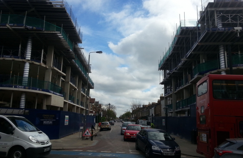 Under construction at Tooting High Street and Trevelyan Road