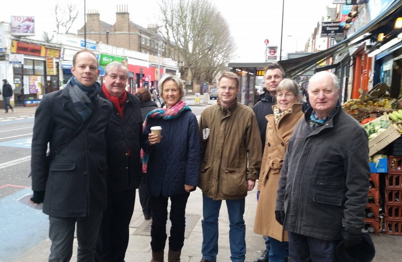 Conservative action team identifying problems on Tooting High St