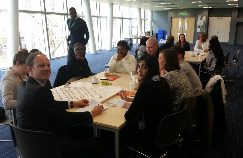 Dan and local agencies brainstorm ideas to help young people