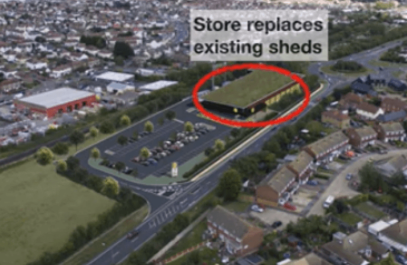 Site of the proposed Lidl store in Greenhill