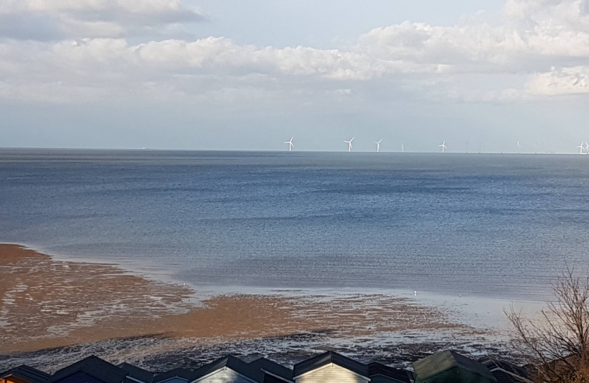 Wind farms off the coast of north Kent