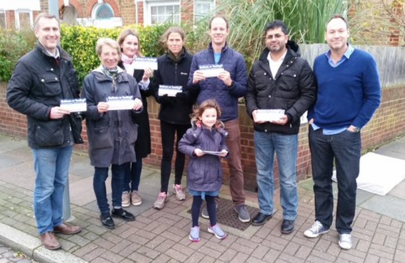 Delivering Crossrail 2 survey leaflets with residents 