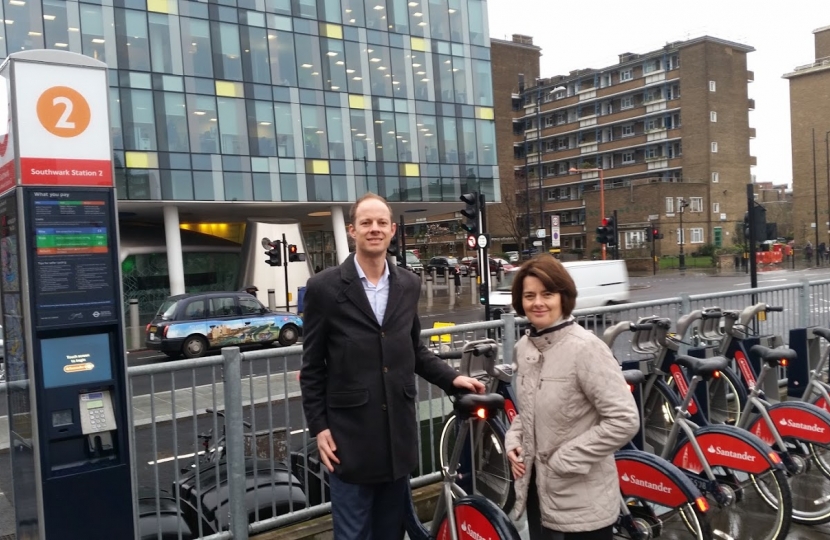 Outside TfL HQ with Jane Ellison MP