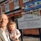 Dan and his daughter Florence outside a local nursery
