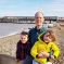 Dan and children on Herne Bay beach