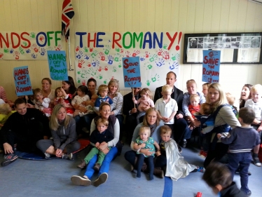 Parents and toddlers unite to Save the Romany