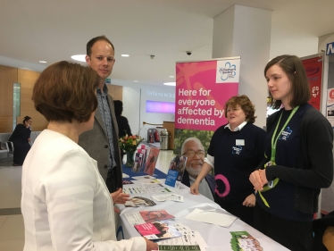 Dan discusses Dementia Awareness Week at St George's Hospital with Minister Jane Ellison MP