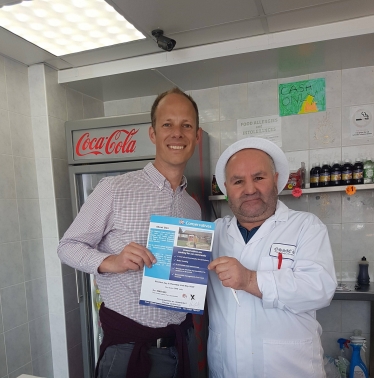 Dan with Greenhill business, Ossies Fish Bar