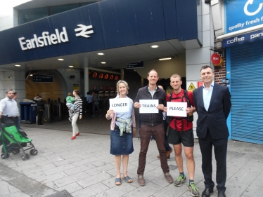 Campaiging for longer trains with local councillors